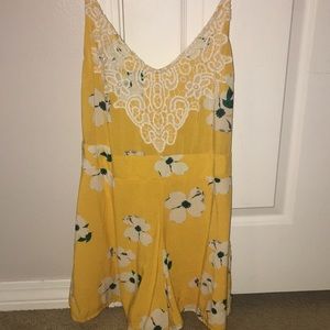 Yellow floral romper!!!